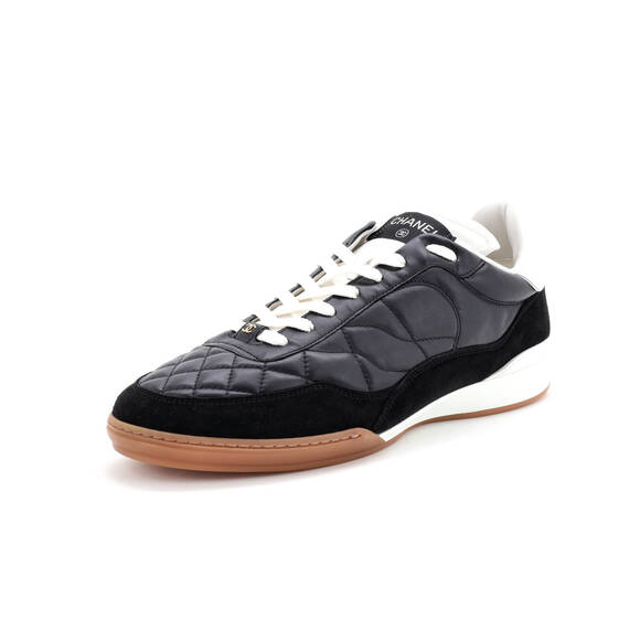 Chanel Shoes - Chanel CC Low-Top Sneakers Quilted Leather and Suede